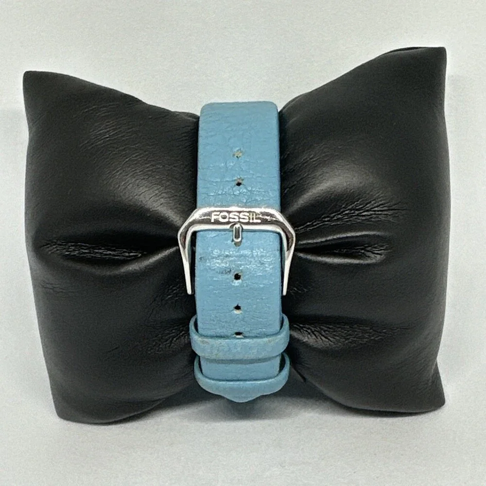 Fossil ES9756 Women's Blue Leather Straps Analog Dial Quartz Wristwatch HME742